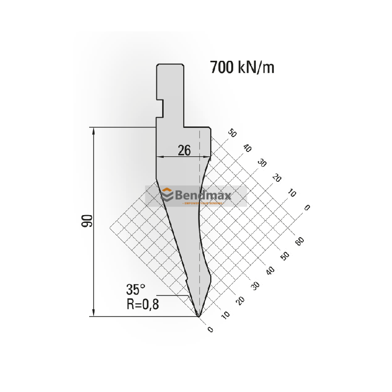 amada acute punch 11.103- R0.6 Angle35°H86 mm