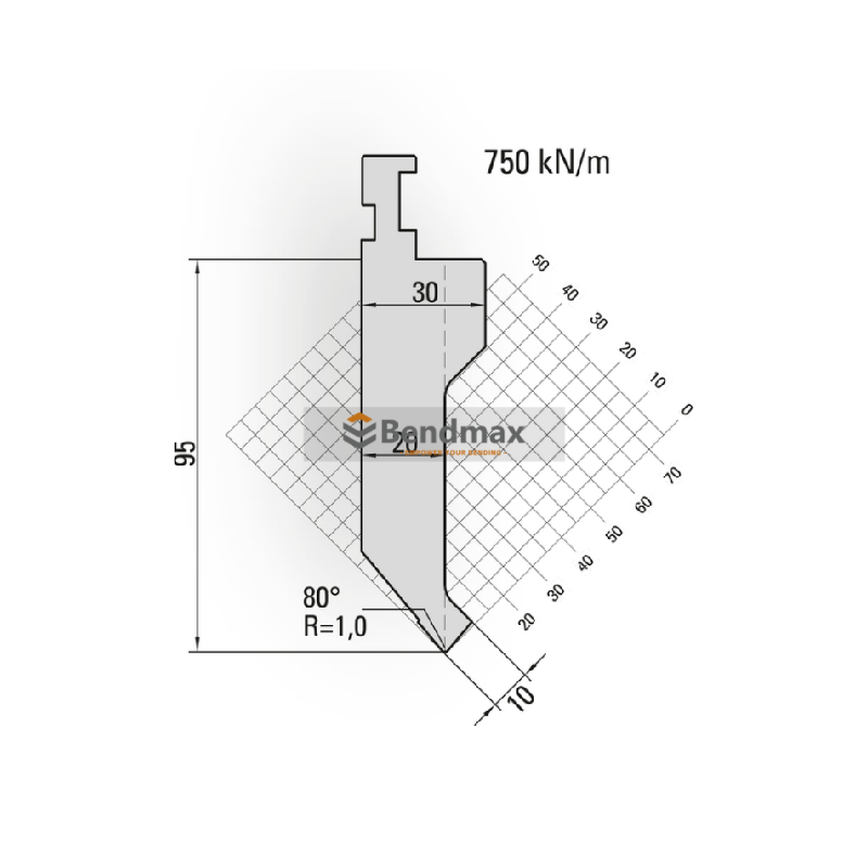 press brake tool- LVD standard European punch 14020