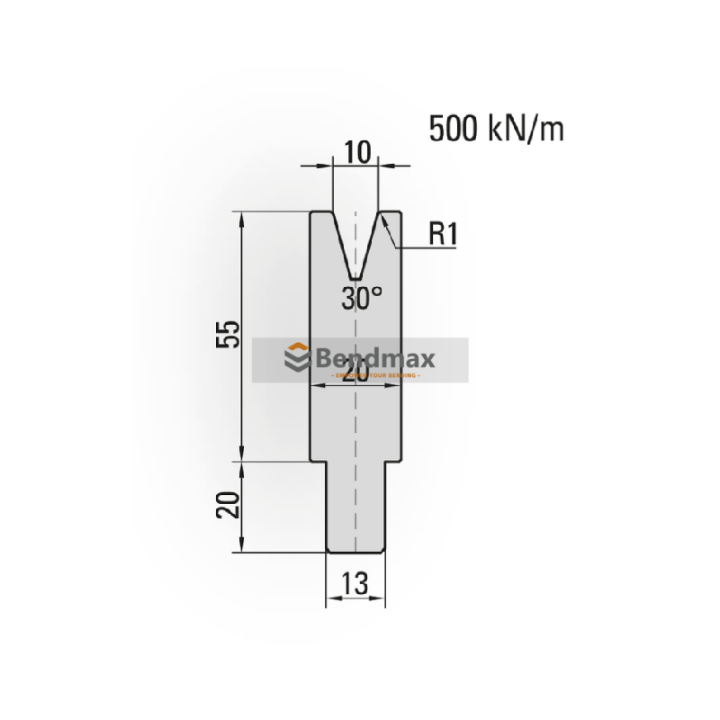 Design considerations for V-shaped dies